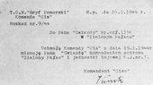 Rozkaz skierowany do Henryka Grabosza działającego w okolicach Męcikała.        