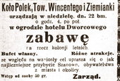Informacja prasowa z lat 30.