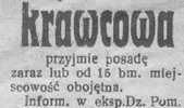 Jedno z wielu ogłoszeń osoby poszukującej pracy.