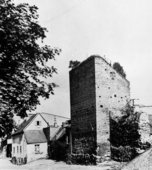 1)	Fragment miasta. Rahme str. Początek XX w. 