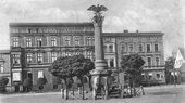 Pomnik ku czci poleglych chojniczan w wojnie prusko - francuskiej. Widok z 1908 r.