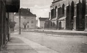 Plebania i pl. kościelny. Ok. 1935 r.