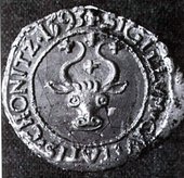 Pieczęć miejska Chojnic z 1593 r.
