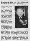 Józef Trzebiatowski - nadawca listu.