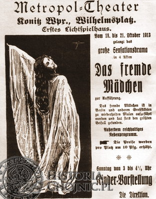 Reklama Metropol Theater z Konitzer Tageblatt z 1913 r.